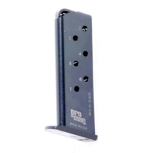 ProMag Magazine 32 ACP 7 Rounds Fits Beretta Tomcat Steel - Blued - *MGPMBER10