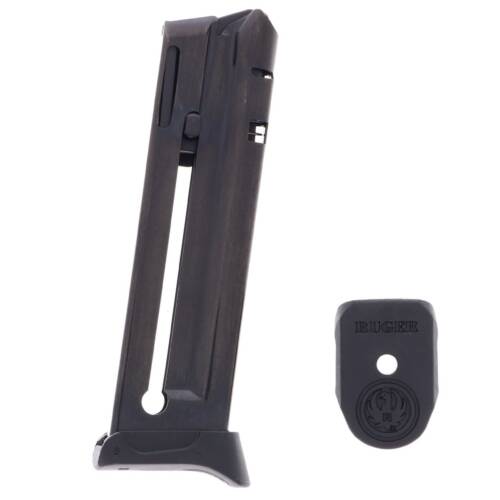Ruger Magazine 22LR 10 Rounds Fits Ruger SR22 with Finger Rest Steel Blued Finish - 90382