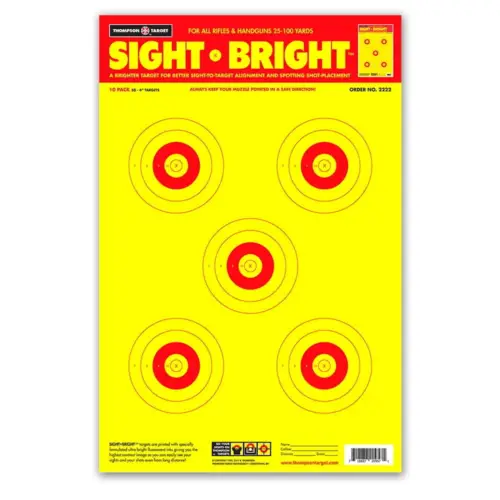 Thompson Targets 2222-30 Sight-Bright 12.5' X 19" (30 Pack) - 2222-30
