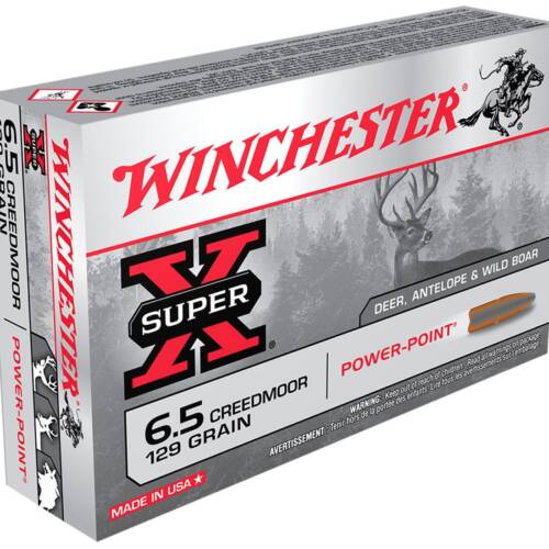 Winchester Ammo X651 Super X 6.5 Creedmoor 129 gr 2820 fps Power-Point (PP) Rifle Ammo - 20 Rounds - 107554