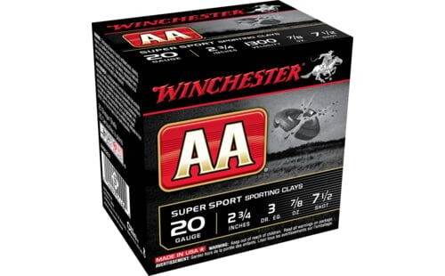 Winchester Ammunition AA Supersport Sporting Clay 20 Gauge 2.75" #7.5 7/8 oz. Shotgun Ammo - 25 Rounds - AASC207